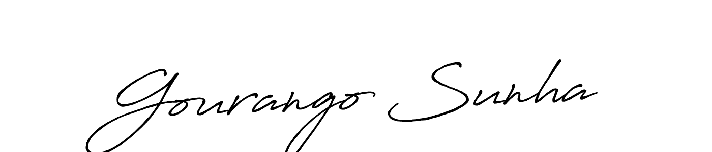 It looks lik you need a new signature style for name Gourango Sunha. Design unique handwritten (Antro_Vectra_Bolder) signature with our free signature maker in just a few clicks. Gourango Sunha signature style 7 images and pictures png