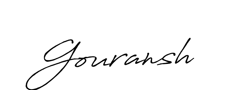 Also we have Gouransh name is the best signature style. Create professional handwritten signature collection using Antro_Vectra_Bolder autograph style. Gouransh signature style 7 images and pictures png