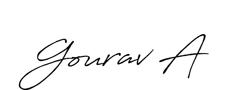 How to make Gourav A signature? Antro_Vectra_Bolder is a professional autograph style. Create handwritten signature for Gourav A name. Gourav A signature style 7 images and pictures png