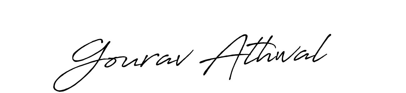 How to make Gourav Athwal name signature. Use Antro_Vectra_Bolder style for creating short signs online. This is the latest handwritten sign. Gourav Athwal signature style 7 images and pictures png