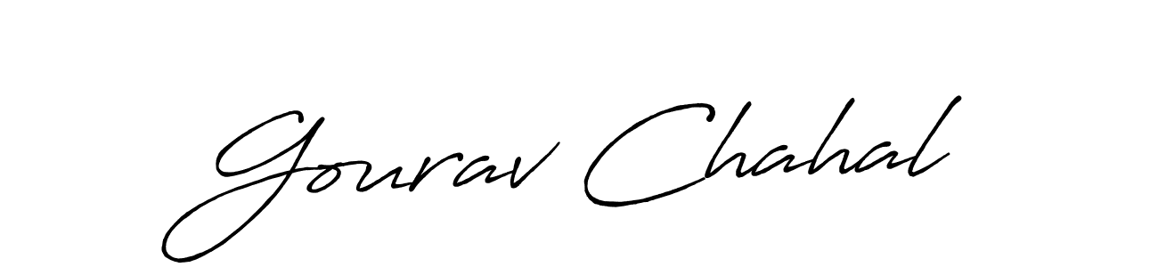 Similarly Antro_Vectra_Bolder is the best handwritten signature design. Signature creator online .You can use it as an online autograph creator for name Gourav Chahal. Gourav Chahal signature style 7 images and pictures png