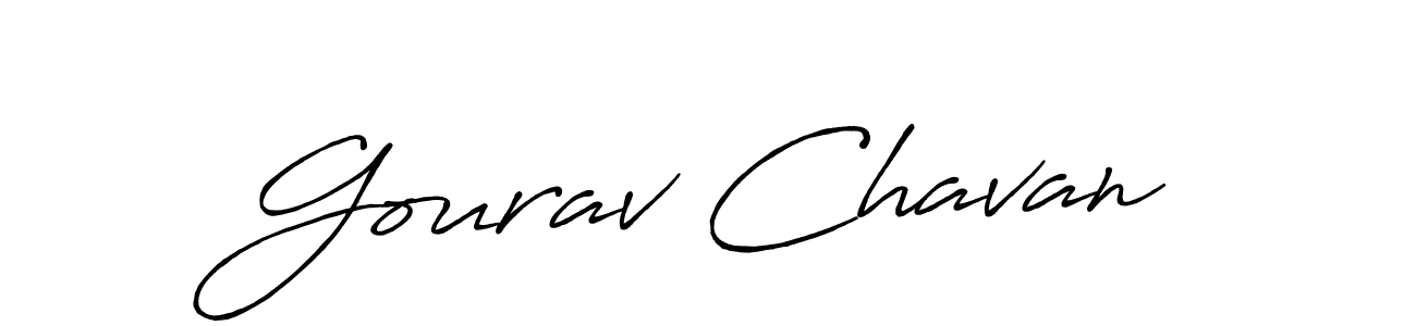 How to make Gourav Chavan signature? Antro_Vectra_Bolder is a professional autograph style. Create handwritten signature for Gourav Chavan name. Gourav Chavan signature style 7 images and pictures png