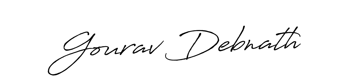 How to make Gourav Debnath signature? Antro_Vectra_Bolder is a professional autograph style. Create handwritten signature for Gourav Debnath name. Gourav Debnath signature style 7 images and pictures png