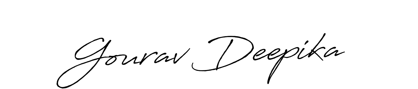Design your own signature with our free online signature maker. With this signature software, you can create a handwritten (Antro_Vectra_Bolder) signature for name Gourav Deepika. Gourav Deepika signature style 7 images and pictures png