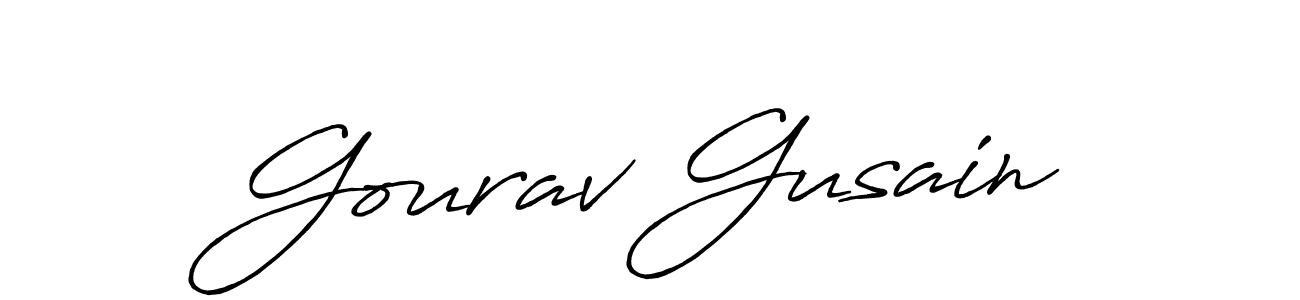 Also we have Gourav Gusain name is the best signature style. Create professional handwritten signature collection using Antro_Vectra_Bolder autograph style. Gourav Gusain signature style 7 images and pictures png