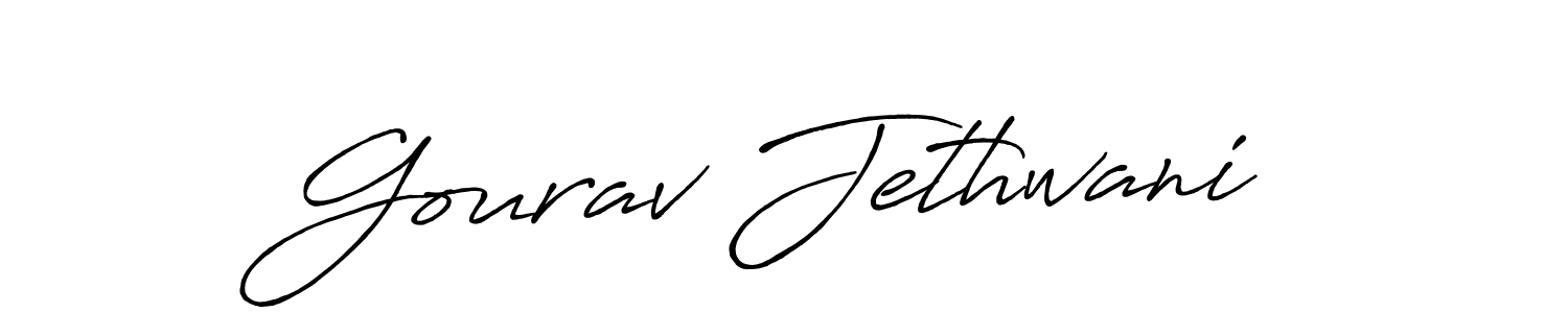 The best way (Antro_Vectra_Bolder) to make a short signature is to pick only two or three words in your name. The name Gourav Jethwani include a total of six letters. For converting this name. Gourav Jethwani signature style 7 images and pictures png