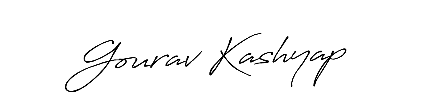 How to make Gourav Kashyap signature? Antro_Vectra_Bolder is a professional autograph style. Create handwritten signature for Gourav Kashyap name. Gourav Kashyap signature style 7 images and pictures png