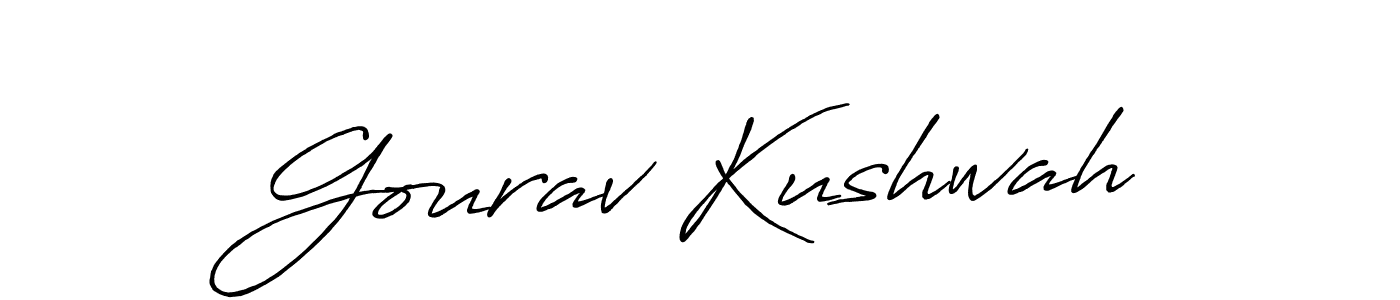 Gourav Kushwah stylish signature style. Best Handwritten Sign (Antro_Vectra_Bolder) for my name. Handwritten Signature Collection Ideas for my name Gourav Kushwah. Gourav Kushwah signature style 7 images and pictures png