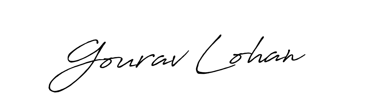 Design your own signature with our free online signature maker. With this signature software, you can create a handwritten (Antro_Vectra_Bolder) signature for name Gourav Lohan. Gourav Lohan signature style 7 images and pictures png