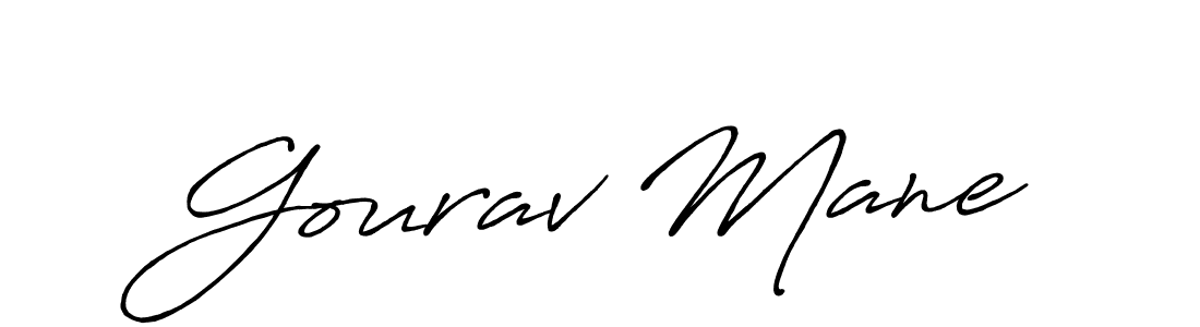 Make a beautiful signature design for name Gourav Mane. With this signature (Antro_Vectra_Bolder) style, you can create a handwritten signature for free. Gourav Mane signature style 7 images and pictures png