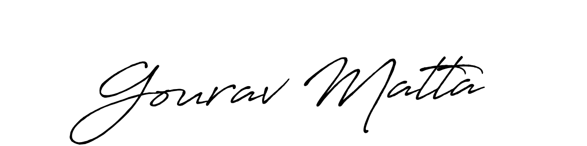 Also You can easily find your signature by using the search form. We will create Gourav Matta name handwritten signature images for you free of cost using Antro_Vectra_Bolder sign style. Gourav Matta signature style 7 images and pictures png