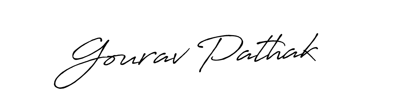 Also we have Gourav Pathak name is the best signature style. Create professional handwritten signature collection using Antro_Vectra_Bolder autograph style. Gourav Pathak signature style 7 images and pictures png