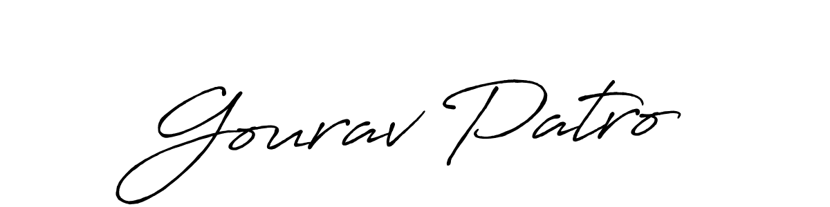 Similarly Antro_Vectra_Bolder is the best handwritten signature design. Signature creator online .You can use it as an online autograph creator for name Gourav Patro. Gourav Patro signature style 7 images and pictures png