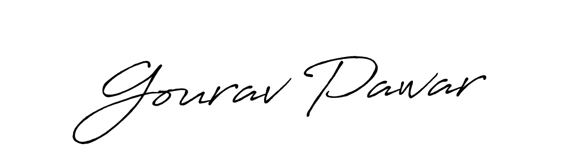 Create a beautiful signature design for name Gourav Pawar. With this signature (Antro_Vectra_Bolder) fonts, you can make a handwritten signature for free. Gourav Pawar signature style 7 images and pictures png