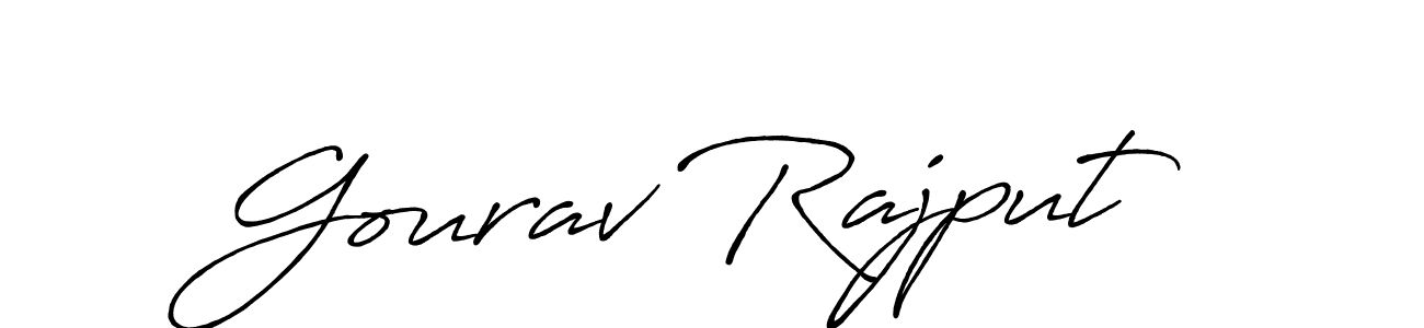 Create a beautiful signature design for name Gourav Rajput. With this signature (Antro_Vectra_Bolder) fonts, you can make a handwritten signature for free. Gourav Rajput signature style 7 images and pictures png