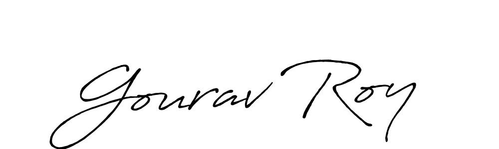 Make a beautiful signature design for name Gourav Roy. With this signature (Antro_Vectra_Bolder) style, you can create a handwritten signature for free. Gourav Roy signature style 7 images and pictures png