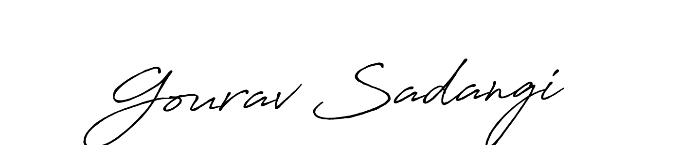 How to make Gourav Sadangi signature? Antro_Vectra_Bolder is a professional autograph style. Create handwritten signature for Gourav Sadangi name. Gourav Sadangi signature style 7 images and pictures png