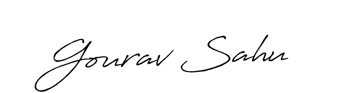You should practise on your own different ways (Antro_Vectra_Bolder) to write your name (Gourav Sahu) in signature. don't let someone else do it for you. Gourav Sahu signature style 7 images and pictures png