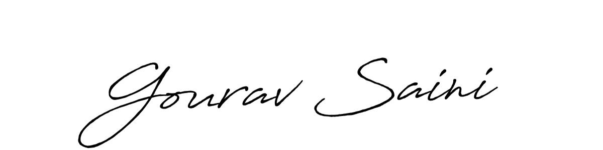 Similarly Antro_Vectra_Bolder is the best handwritten signature design. Signature creator online .You can use it as an online autograph creator for name Gourav Saini. Gourav Saini signature style 7 images and pictures png