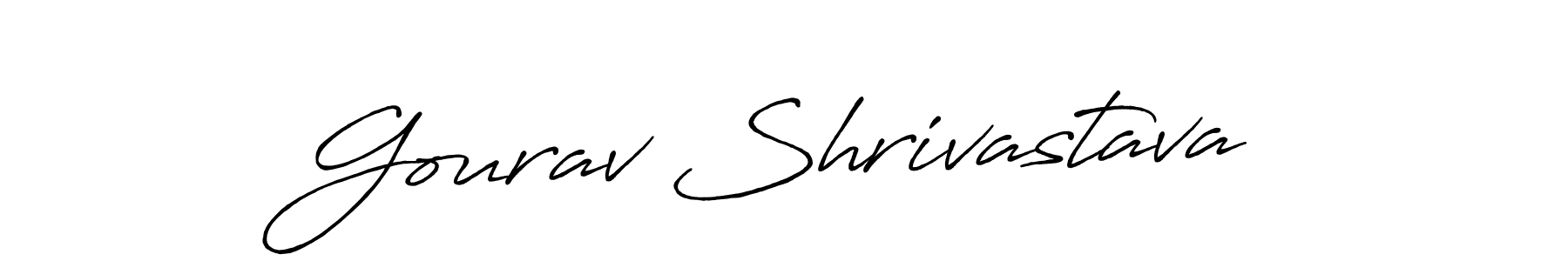 Create a beautiful signature design for name Gourav Shrivastava. With this signature (Antro_Vectra_Bolder) fonts, you can make a handwritten signature for free. Gourav Shrivastava signature style 7 images and pictures png