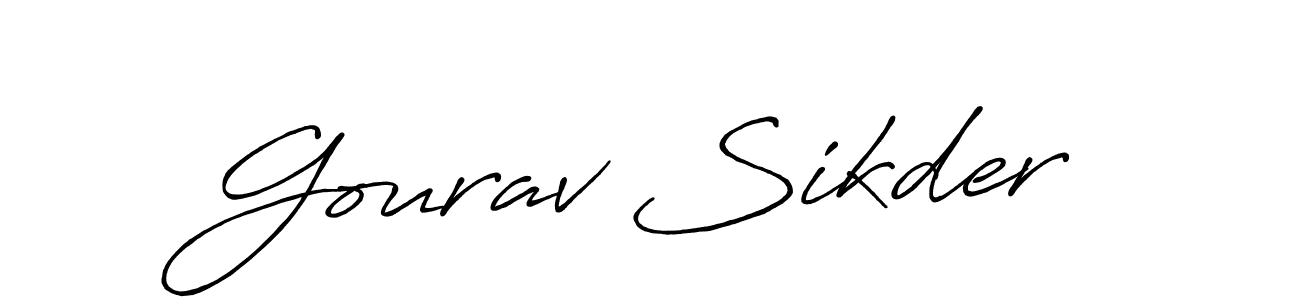 Gourav Sikder stylish signature style. Best Handwritten Sign (Antro_Vectra_Bolder) for my name. Handwritten Signature Collection Ideas for my name Gourav Sikder. Gourav Sikder signature style 7 images and pictures png