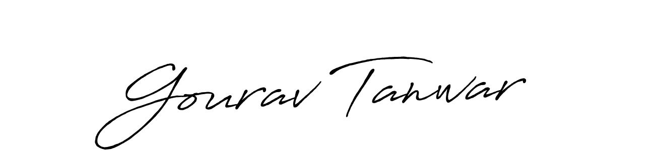 Design your own signature with our free online signature maker. With this signature software, you can create a handwritten (Antro_Vectra_Bolder) signature for name Gourav Tanwar. Gourav Tanwar signature style 7 images and pictures png