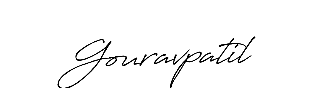 How to make Gouravpatil name signature. Use Antro_Vectra_Bolder style for creating short signs online. This is the latest handwritten sign. Gouravpatil signature style 7 images and pictures png