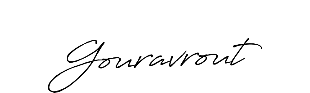 Use a signature maker to create a handwritten signature online. With this signature software, you can design (Antro_Vectra_Bolder) your own signature for name Gouravrout. Gouravrout signature style 7 images and pictures png