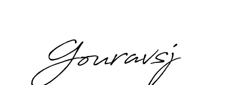 Use a signature maker to create a handwritten signature online. With this signature software, you can design (Antro_Vectra_Bolder) your own signature for name Gouravsj. Gouravsj signature style 7 images and pictures png