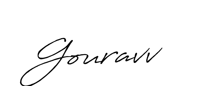 Make a beautiful signature design for name Gouravv. With this signature (Antro_Vectra_Bolder) style, you can create a handwritten signature for free. Gouravv signature style 7 images and pictures png