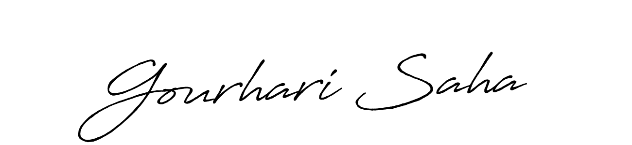Also we have Gourhari Saha name is the best signature style. Create professional handwritten signature collection using Antro_Vectra_Bolder autograph style. Gourhari Saha signature style 7 images and pictures png