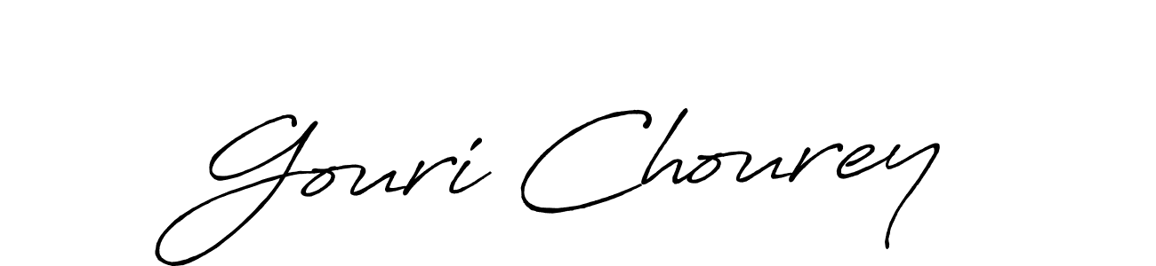 Create a beautiful signature design for name Gouri Chourey. With this signature (Antro_Vectra_Bolder) fonts, you can make a handwritten signature for free. Gouri Chourey signature style 7 images and pictures png