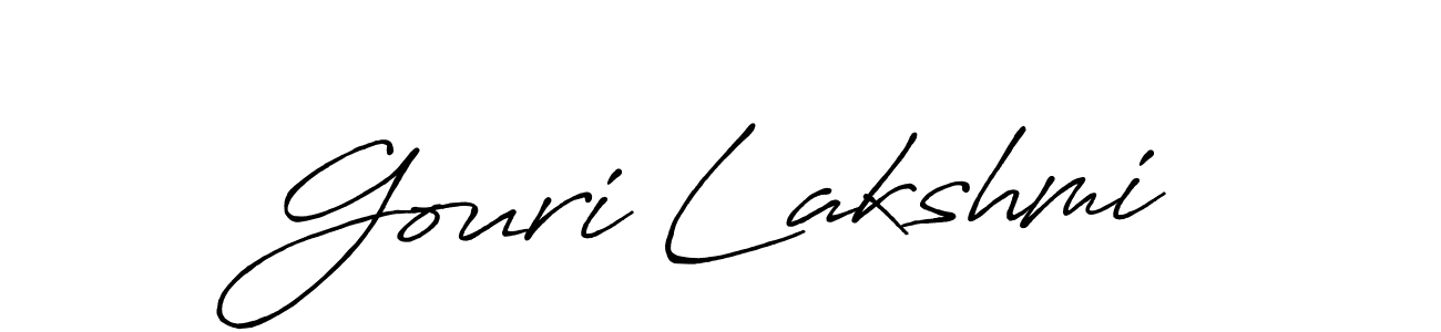 How to make Gouri Lakshmi signature? Antro_Vectra_Bolder is a professional autograph style. Create handwritten signature for Gouri Lakshmi name. Gouri Lakshmi signature style 7 images and pictures png