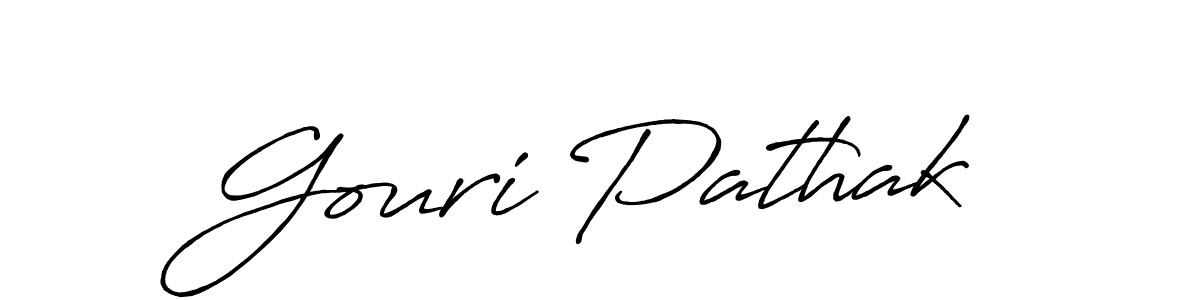 This is the best signature style for the Gouri Pathak name. Also you like these signature font (Antro_Vectra_Bolder). Mix name signature. Gouri Pathak signature style 7 images and pictures png