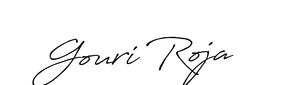 Create a beautiful signature design for name Gouri Roja. With this signature (Antro_Vectra_Bolder) fonts, you can make a handwritten signature for free. Gouri Roja signature style 7 images and pictures png