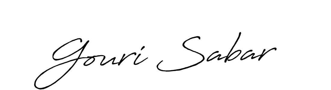 Also You can easily find your signature by using the search form. We will create Gouri Sabar name handwritten signature images for you free of cost using Antro_Vectra_Bolder sign style. Gouri Sabar signature style 7 images and pictures png