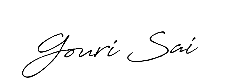 How to Draw Gouri Sai signature style? Antro_Vectra_Bolder is a latest design signature styles for name Gouri Sai. Gouri Sai signature style 7 images and pictures png