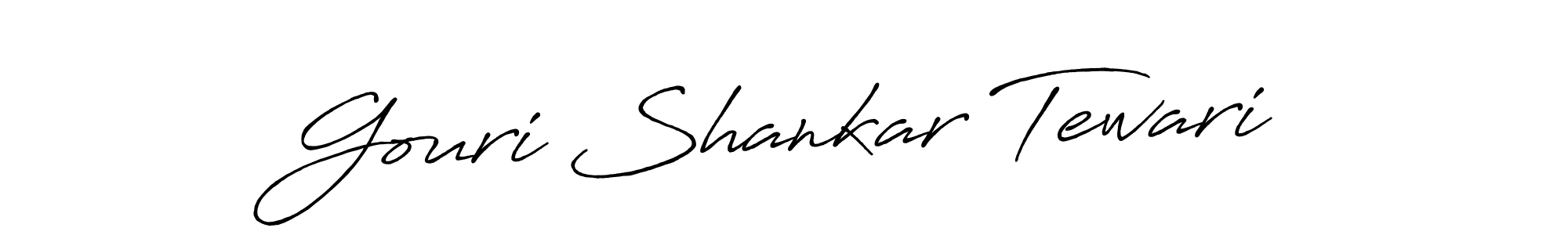 Create a beautiful signature design for name Gouri Shankar Tewari. With this signature (Antro_Vectra_Bolder) fonts, you can make a handwritten signature for free. Gouri Shankar Tewari signature style 7 images and pictures png