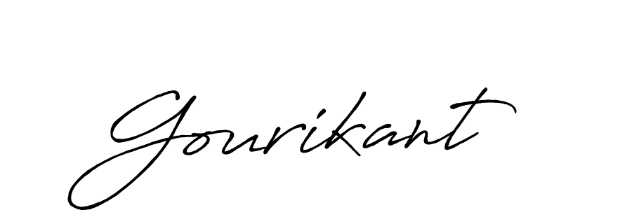 Create a beautiful signature design for name Gourikant. With this signature (Antro_Vectra_Bolder) fonts, you can make a handwritten signature for free. Gourikant signature style 7 images and pictures png