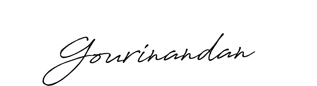 Make a beautiful signature design for name Gourinandan. With this signature (Antro_Vectra_Bolder) style, you can create a handwritten signature for free. Gourinandan signature style 7 images and pictures png