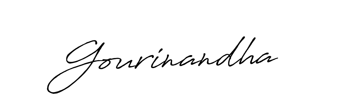Use a signature maker to create a handwritten signature online. With this signature software, you can design (Antro_Vectra_Bolder) your own signature for name Gourinandha. Gourinandha signature style 7 images and pictures png