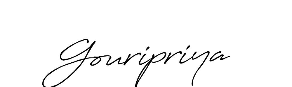 It looks lik you need a new signature style for name Gouripriya. Design unique handwritten (Antro_Vectra_Bolder) signature with our free signature maker in just a few clicks. Gouripriya signature style 7 images and pictures png