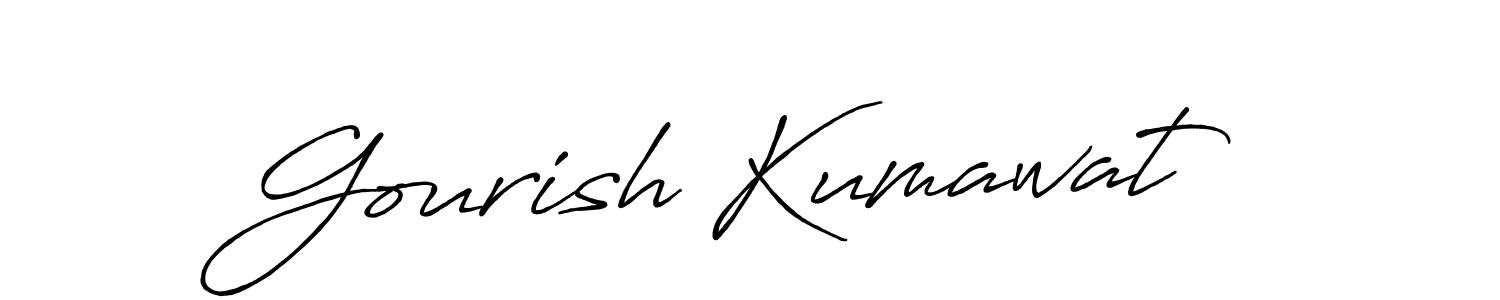 How to make Gourish Kumawat signature? Antro_Vectra_Bolder is a professional autograph style. Create handwritten signature for Gourish Kumawat name. Gourish Kumawat signature style 7 images and pictures png