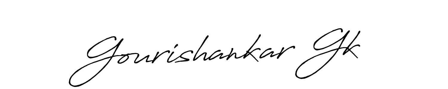 Use a signature maker to create a handwritten signature online. With this signature software, you can design (Antro_Vectra_Bolder) your own signature for name Gourishankar Gk. Gourishankar Gk signature style 7 images and pictures png