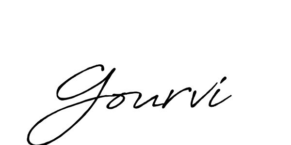 Design your own signature with our free online signature maker. With this signature software, you can create a handwritten (Antro_Vectra_Bolder) signature for name Gourvi. Gourvi signature style 7 images and pictures png