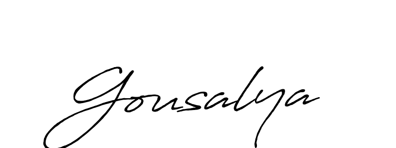 You should practise on your own different ways (Antro_Vectra_Bolder) to write your name (Gousalya) in signature. don't let someone else do it for you. Gousalya signature style 7 images and pictures png