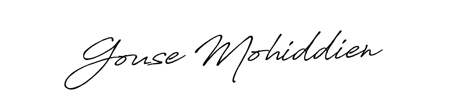 The best way (Antro_Vectra_Bolder) to make a short signature is to pick only two or three words in your name. The name Gouse Mohiddien include a total of six letters. For converting this name. Gouse Mohiddien signature style 7 images and pictures png