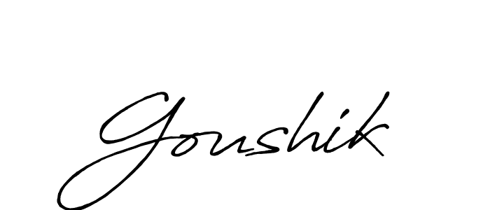 Similarly Antro_Vectra_Bolder is the best handwritten signature design. Signature creator online .You can use it as an online autograph creator for name Goushik. Goushik signature style 7 images and pictures png