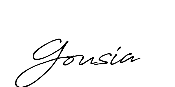 How to make Gousia signature? Antro_Vectra_Bolder is a professional autograph style. Create handwritten signature for Gousia name. Gousia signature style 7 images and pictures png