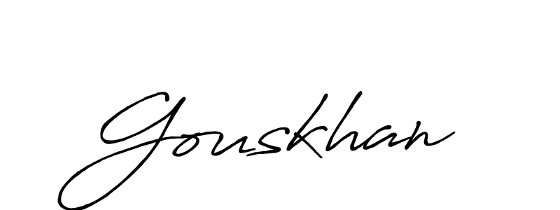 Gouskhan stylish signature style. Best Handwritten Sign (Antro_Vectra_Bolder) for my name. Handwritten Signature Collection Ideas for my name Gouskhan. Gouskhan signature style 7 images and pictures png